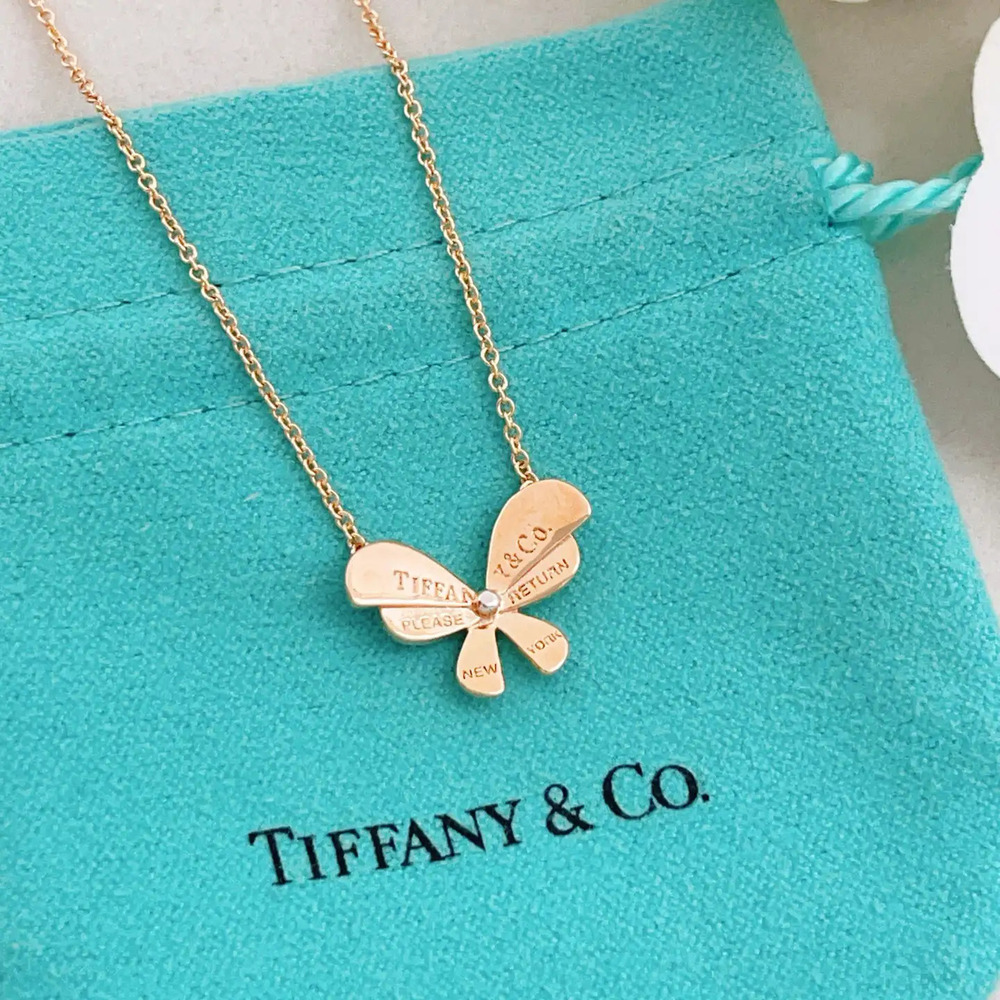 Tiffany & Co. Rose Gold Butterfly Necklace